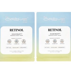 The Crème Shop Retinol Klean Beauty Essence Sheet Mask – 2 Pack
